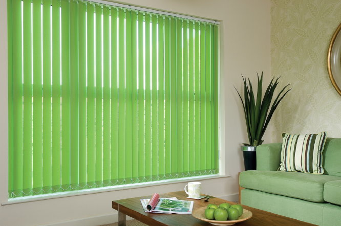 vertical blinds green